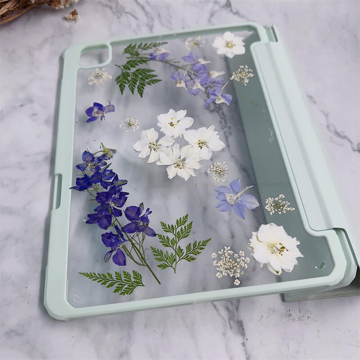 July Larkspur BirthFlower Tablet Case | iPad Pro Air mini6 Tab S8 S7 Ultra S8+ S7+ A8 A7 Case