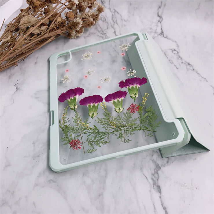 January Carnation BirthFlower Tablet Case | iPad Pro Air mini6 Tab S8 S7 Ultra S8+ S7+ A8 A7 Case