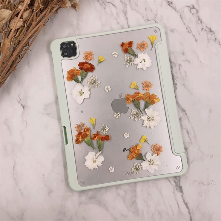 October Marigold BirthFlower Tablet Case | iPad Pro Air mini6 Tab S8 S7 Ultra S8+ S7+ A8 A7 Case