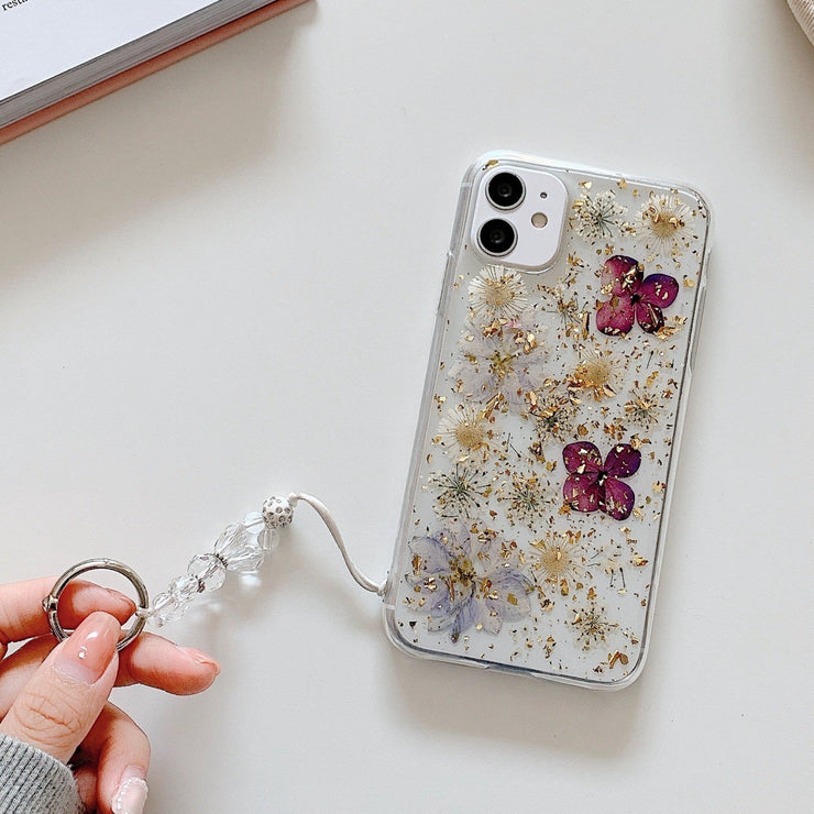 Gold Foil Embellished Clear Phone Case