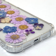 Purple Daisy Hydrangea | Clear Bumper Phone Case | Optional Magnetic Ring