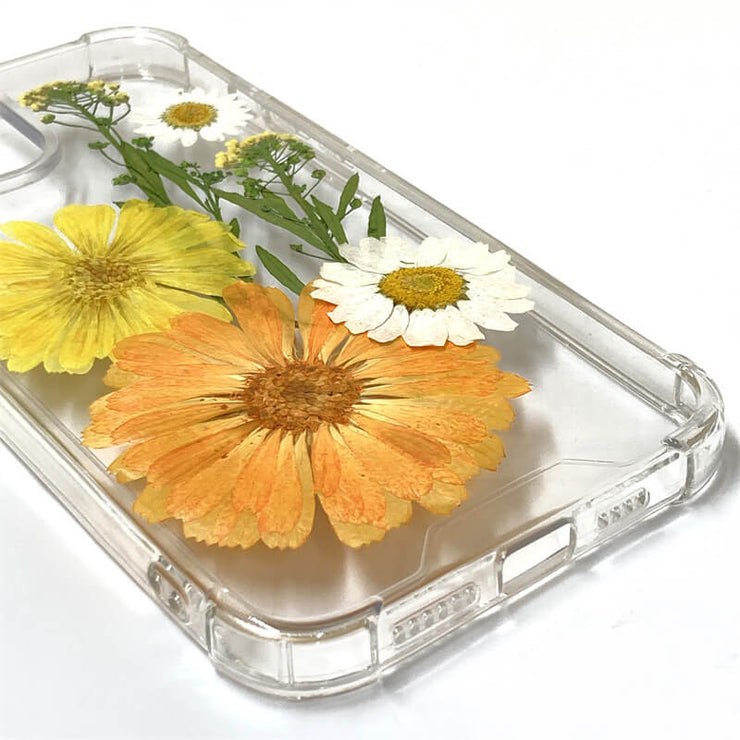 Alyssum Cosmos Daisy | Clear Bumper Phone Case | Optional Magnetic Ring