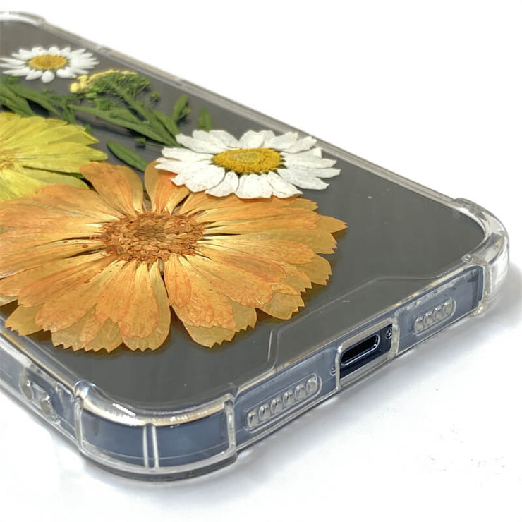 Alyssum Cosmos Daisy | Clear Bumper Phone Case | Optional Magnetic Ring