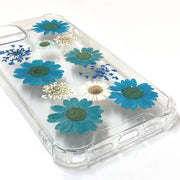 Blue Daisy Lace Flower | Clear Bumper Phone Case | Optional Magnetic Ring