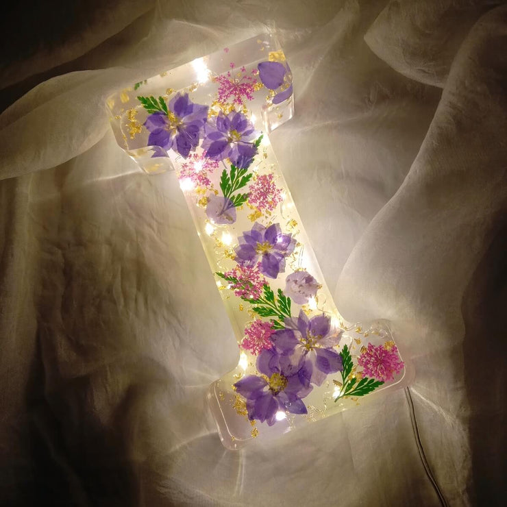 Purple Flower Resin Custom Night Light