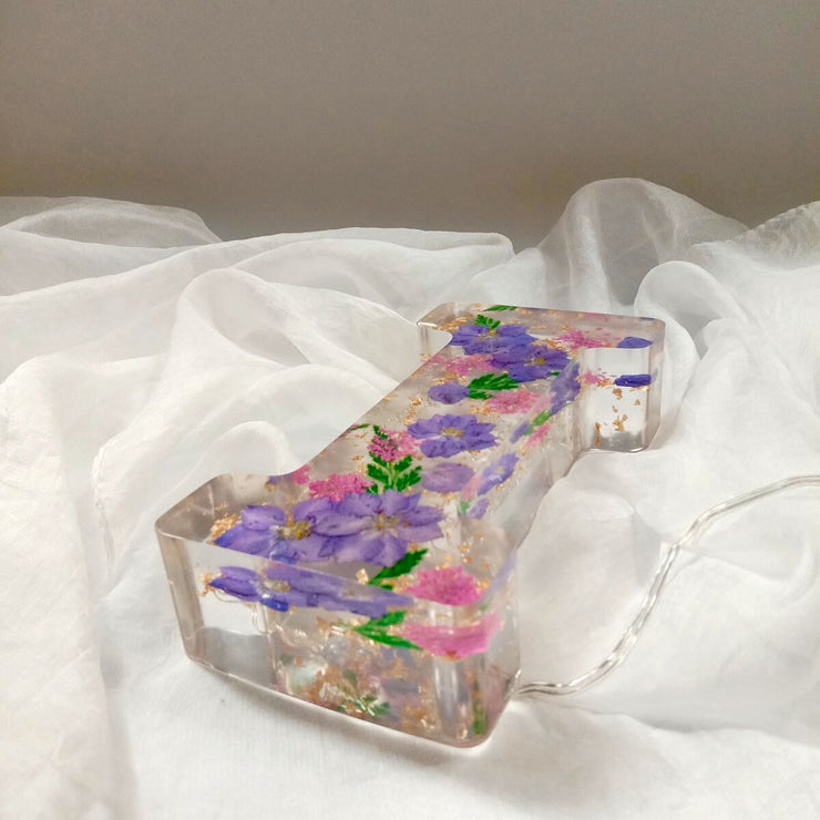 Purple Flower Resin Custom Night Light