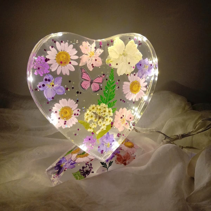 [BEST GIFT] Resin Love Night Lights, Customizable Pictures, Text