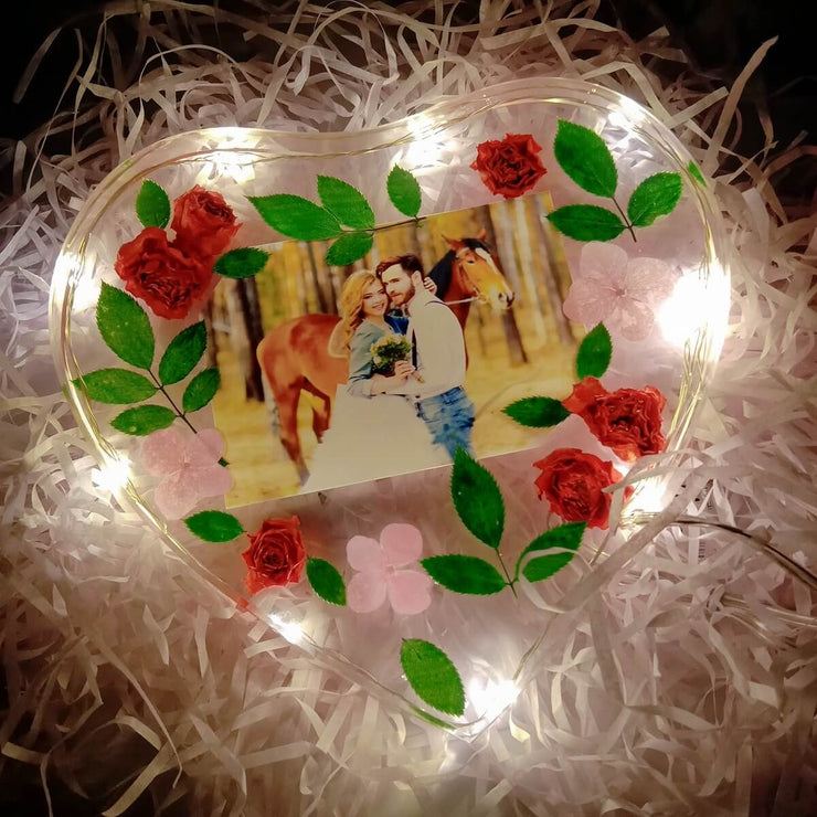 Rose Customizable Picture Resin Love Night Light