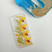 Side View Yellow Flower Clear Phone Case