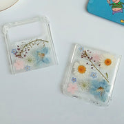 White Daisies Samsung Z Flip/Fold Clear Case