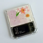 Spring Blossoms Pressed Flowers Samsung Z Flip/Fold Clear Case