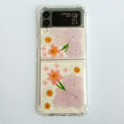 Spring Blossoms Pressed Flowers Samsung Z Flip/Fold Clear Case