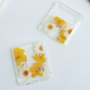 Yellow Pressed Flowers Samsung Z Flip/Fold Clear Case