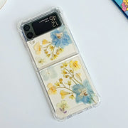 Fantasy Pressed Flowers Samsung Z Flip/Fold Clear Case