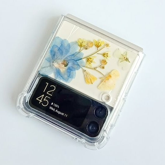 Fantasy Pressed Flowers Samsung Z Flip/Fold Clear Case