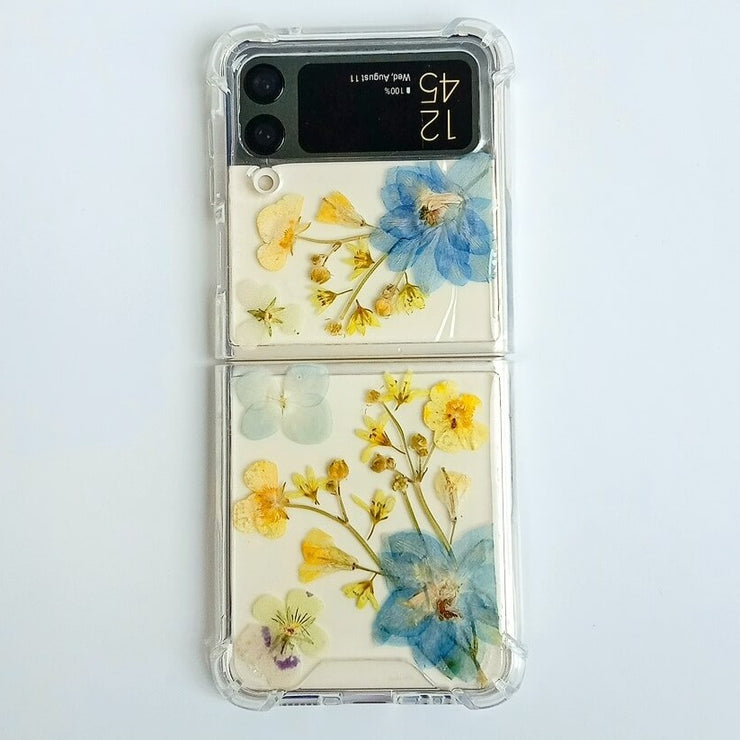 Fantasy Pressed Flowers Samsung Z Flip/Fold Clear Case