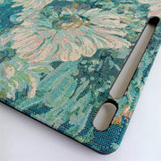 Summer Blue Oil Painting Embroidery Tablet Case | Tab S7 S8 | Tab A7 A8