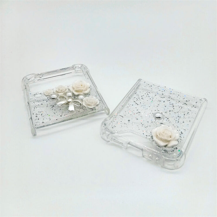 White Rose | Clear Bumper Case | Z Flip 3, Z Flip 4, Z Fold 3, Z Fold 4