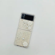 White Rose | Clear Bumper Case | Z Flip 3, Z Flip 4, Z Fold 3, Z Fold 4