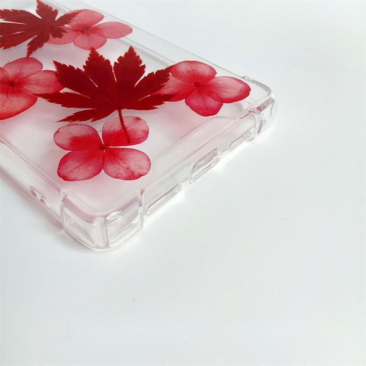 Red Maple Leaf | Pressed Flowers Google Bumper Case