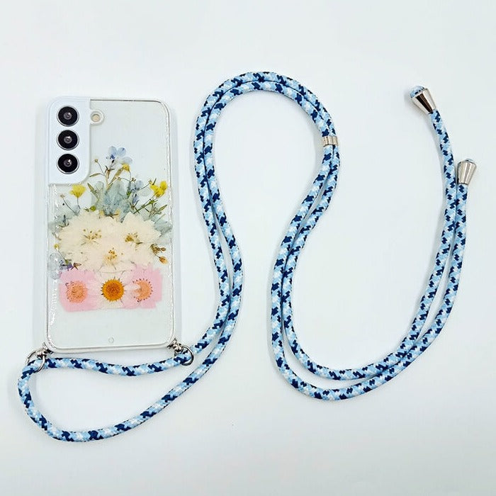 Basket of Pressed Flower | Multicolor Lanyard | Bumper White Border Case