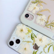 Matching Case | White Dried Flowers Tablet Case