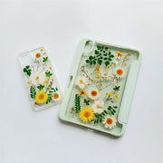 Matching Case | Green Leaf White Dried Flowers Case