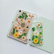 Matching Case | Green Leaf White Dried Flowers Case