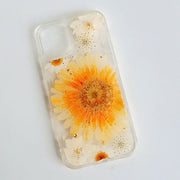 Sun Flower & White Daisies | Clear, Bumper, Border Phone Case | Apple Samsung Google