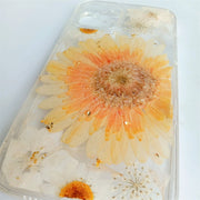 Sun Flower & White Daisies | Clear, Bumper, Border Phone Case | Apple Samsung Google