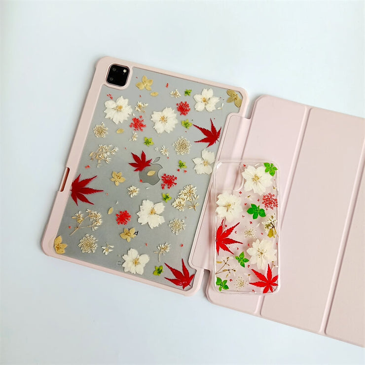 Matching Case | Drop-Resistant Dried Maple Leaf Tablet Case