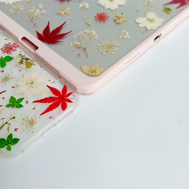 Matching Case | Drop-Resistant Dried Maple Leaf Tablet Case