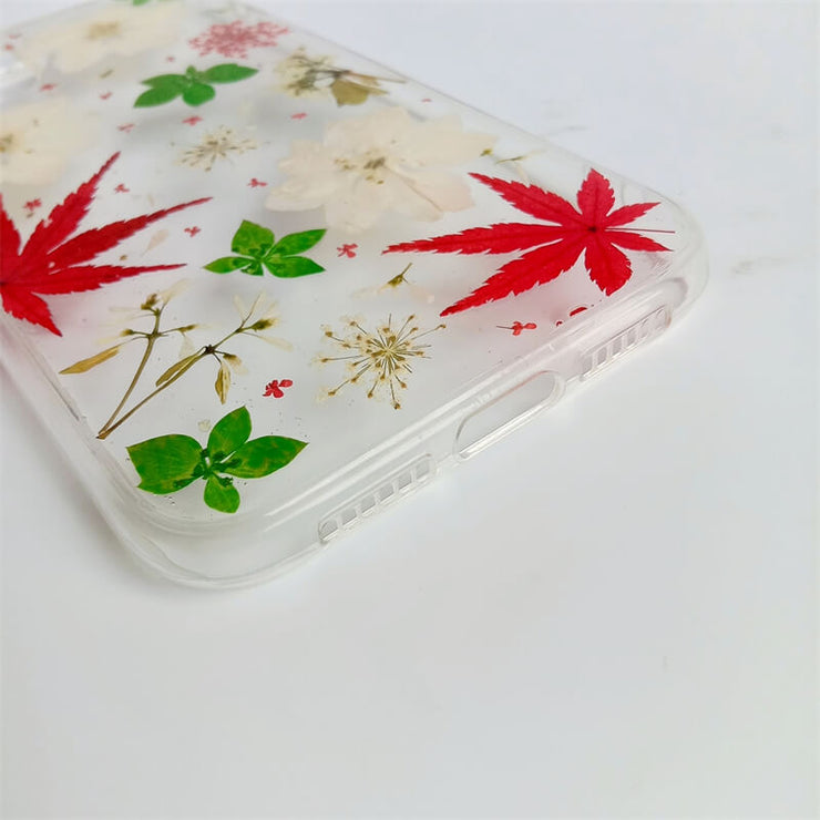 Drop-Resistant Dried Maple Leaf | Clear, Bumper, Border Phone Case | Apple Samsung Google