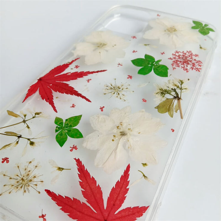 Drop-Resistant Dried Maple Leaf | Clear, Bumper, Border Phone Case | Apple Samsung Google