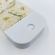 White Delphinium | Free Custom Name Real Pressed Flower | Refillable Spray Bottle + Protective + Hook