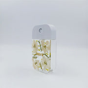 White Delphinium | Free Custom Name Real Pressed Flower | Refillable Spray Bottle + Protective + Hook