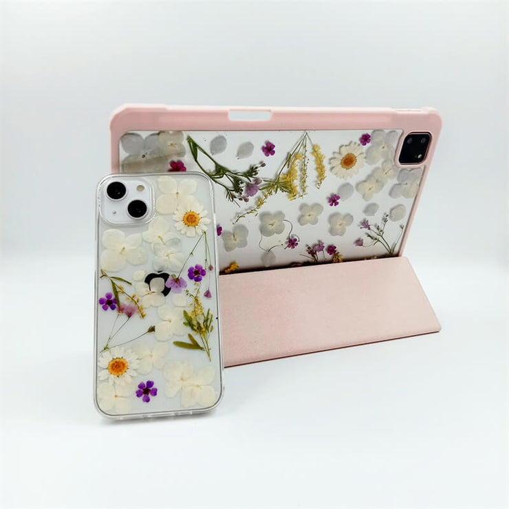 Matching Case | Purple Flowers White Daisies Tablet Case