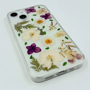 White Daisy Green Leaves | Clear, Bumper, Border Phone Case | Apple Samsung Google