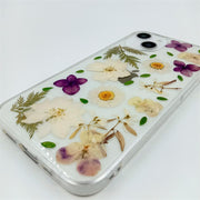 White Daisy Green Leaves | Clear, Bumper, Border Phone Case | Apple Samsung Google