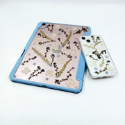 Matching Case | Blue White Flowers Are Spread On The Case