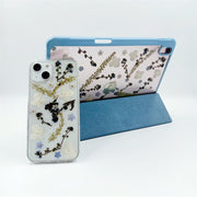 Matching Case | Blue White Flowers Are Spread On The Case