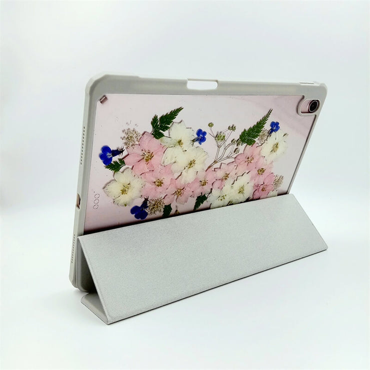 Blue White Pink Purple Delphinium Tablet Case | iPad Pro | Air 4 5 | Mini 6 | Tab S6 Lite S7 S8