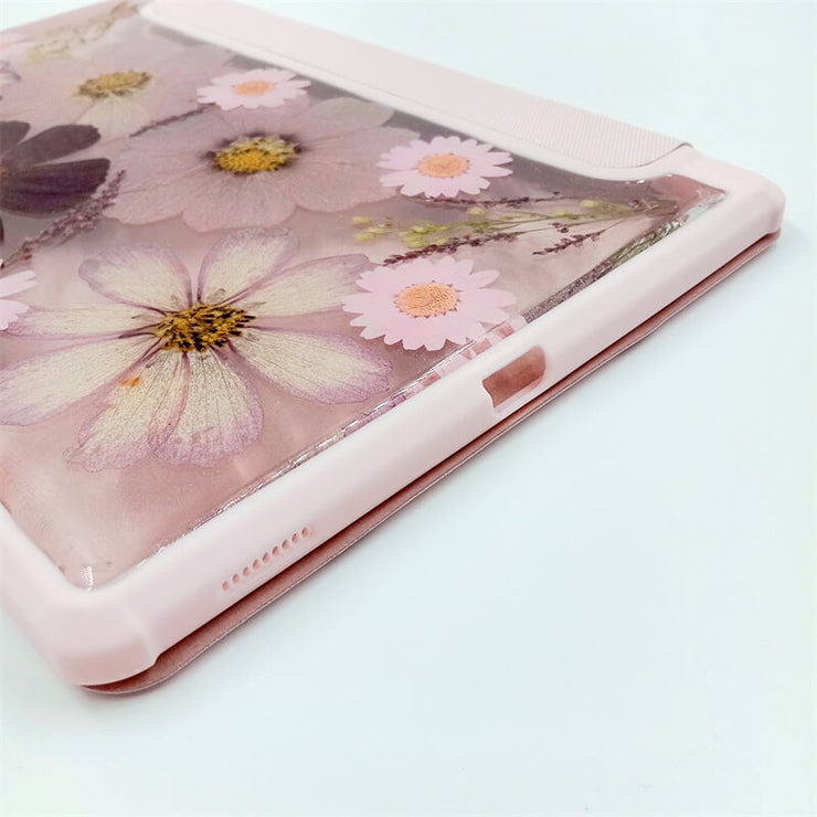 "Five Pink Flowers" Tablet Case | iPad Pro | Air 4 5 | Mini 6