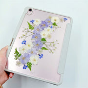 Blue White Pink Purple Delphinium Tablet Case | iPad Pro | Air 4 5 | Mini 6 | Tab S6 Lite S7 S8