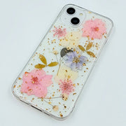 Gold Foil Pink Blue White | Clear, Bumper, Border Phone Case | Apple Samsung Google