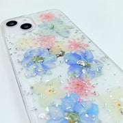 Silver Foil Pink Blue White | Clear, Bumper, Border Phone Case | Apple Samsung Google