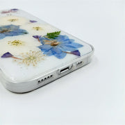 Blue & White Delphinium | Clear, Bumper, Border Phone Case | Apple Samsung Google