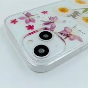 Purple Flower White Daisies | Clear, Bumper, Border Phone Case | Apple Samsung Google