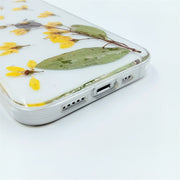 Fluttering Yellow Flower | Clear, Bumper, Border Phone Case | Apple Samsung Google