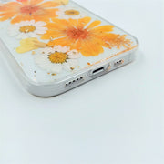 Yellow Orange Flowers White Daisies | Clear, Bumper, Border Phone Case | Apple Samsung Google